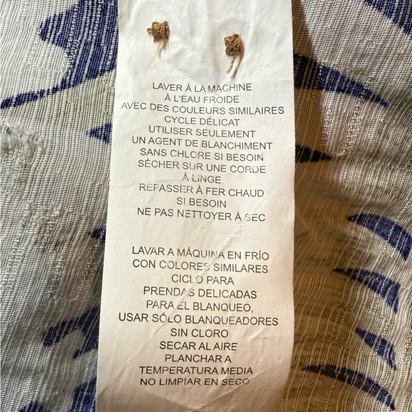 Cubavera Navy and Blue Tropical Print Shirt - Picture 7 of 8